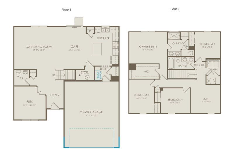 Spacious 4-bedroom floorplan with loft