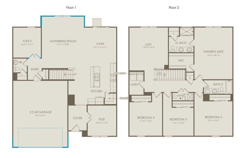 Spacious 4-bedroom floorplan with loft