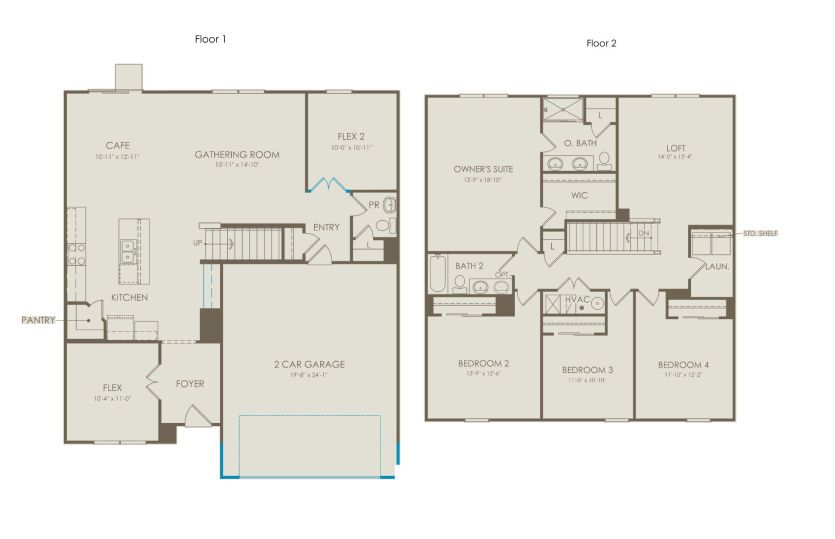 Spacious 4-bedroom floorplan with loft