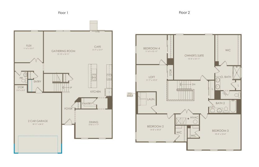 Spacious 4-bedroom floorplan