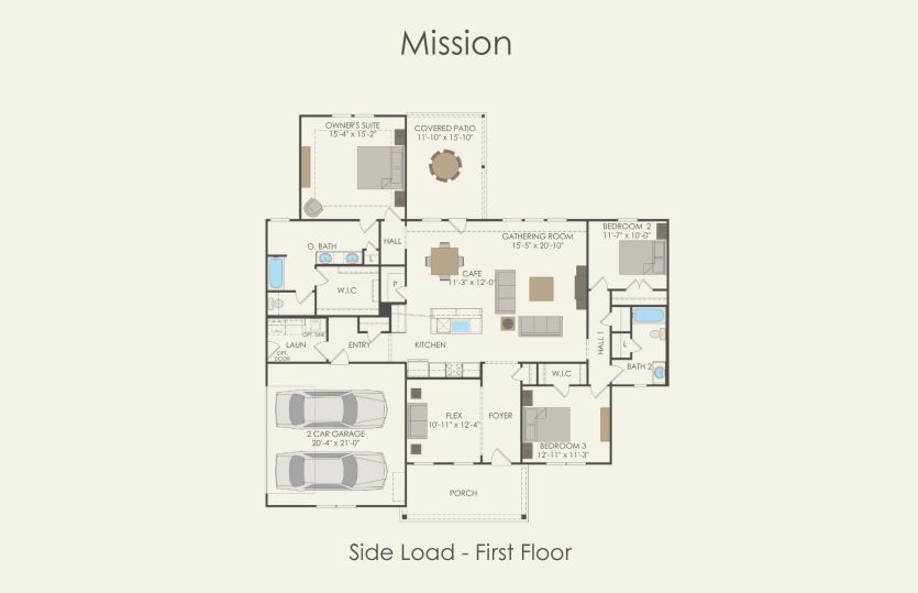 First Floor 3 br / 2 ba