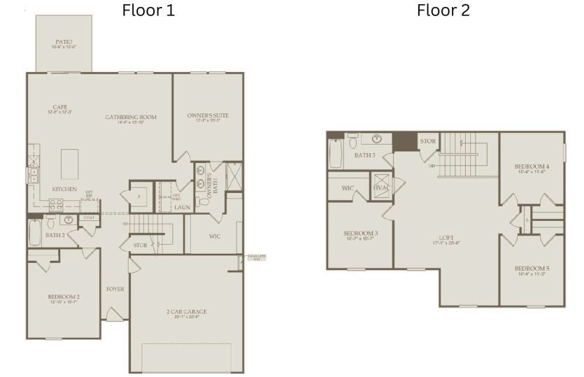 Floor Plan Level 1 and Level 2