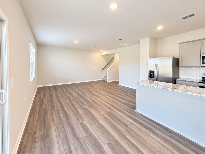 Open living area that creates an easy flow throughout the home.