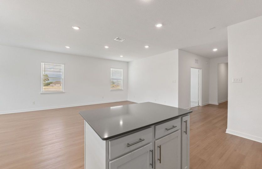 Representational Photo- Kitchen Open to the Gathering Space