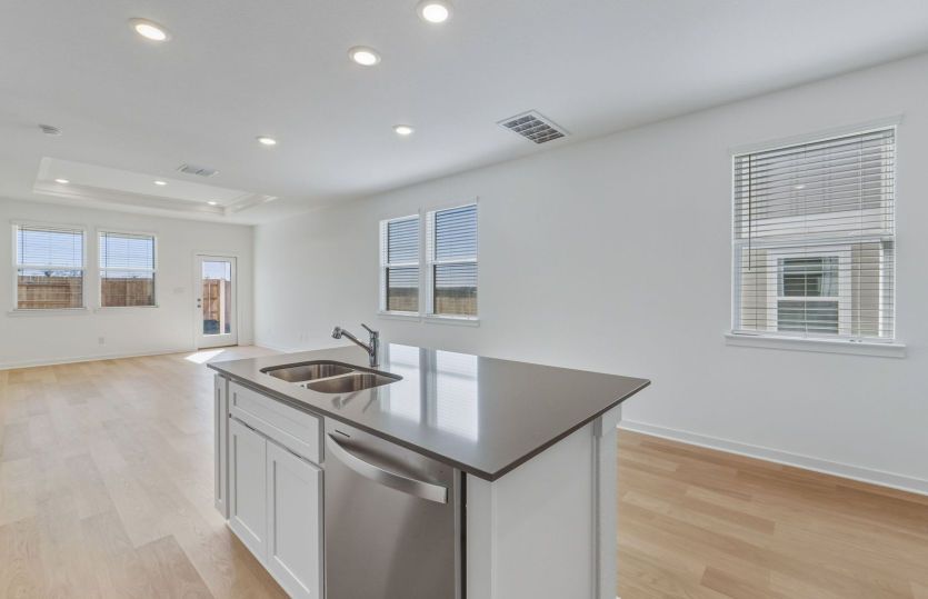 Representational Photo- Kitchen Open to the Gathering Space