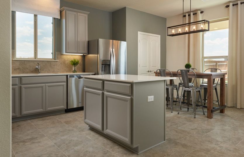 Open Island KItchen Open to Dining Area