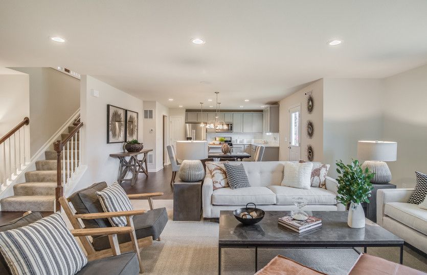 Gathering Room Open to Kitchen