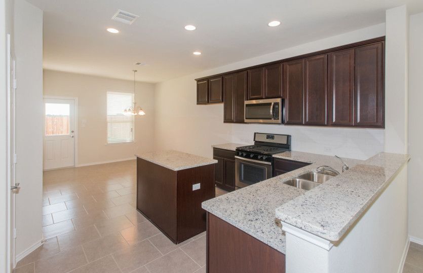 Spacious kitchen with island