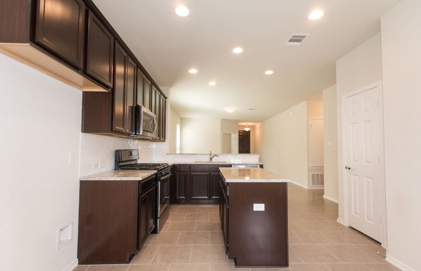 Spacious kitchen with island