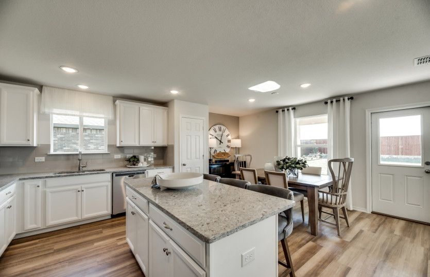 Open concept throughout kitchen and dining areas