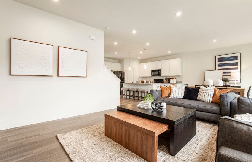 Gathering Room Open to Kitchen