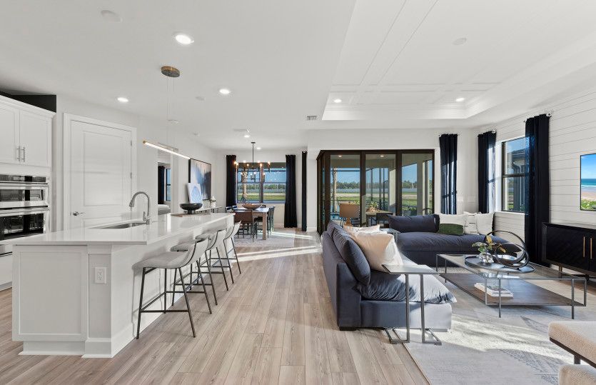 This new home offers open concept living