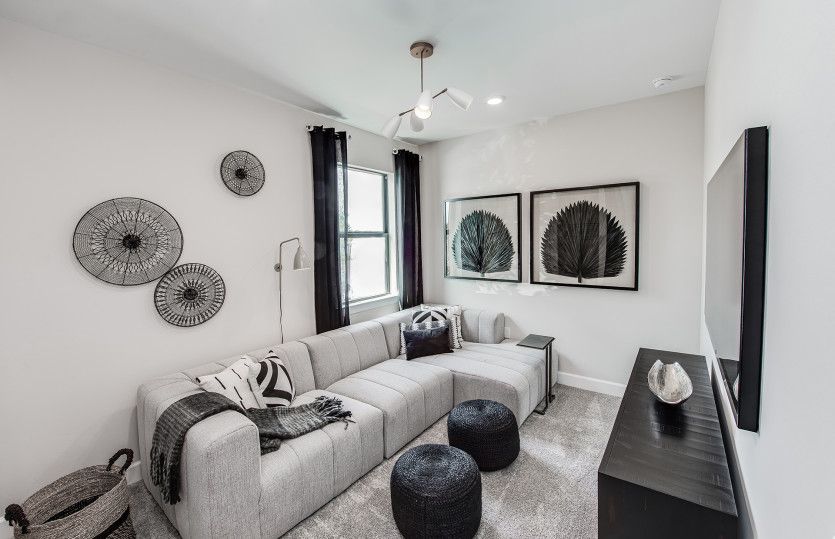 Bedroom with large window
