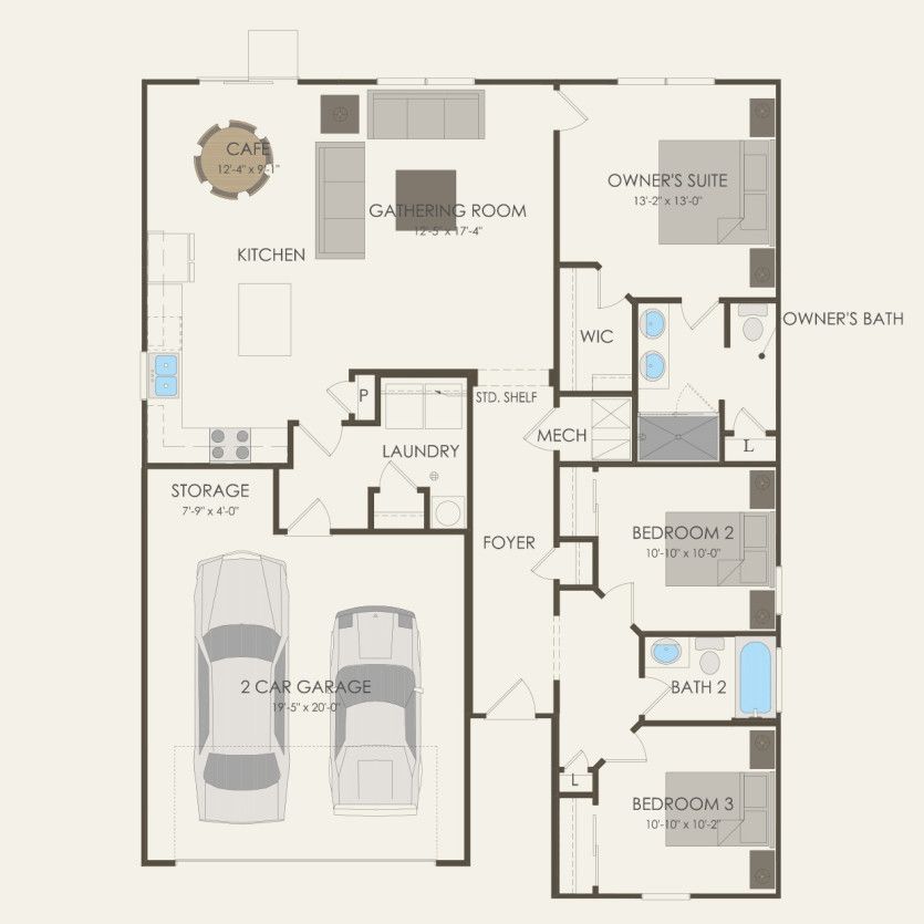 First Floor 3 br / 2 ba