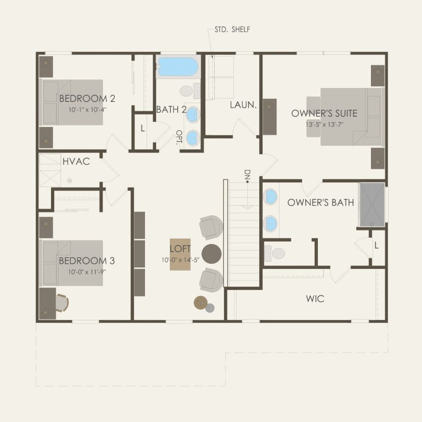 Second Floor 3 br / 2.5 ba