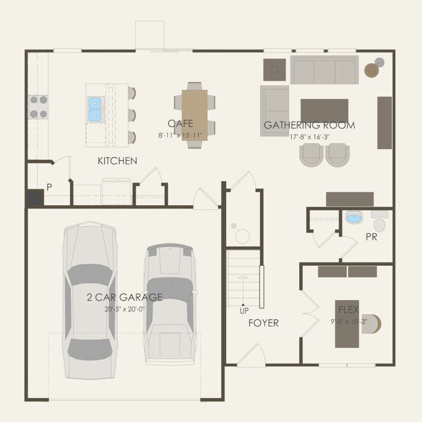 First Floor 3 br / 2.5 ba