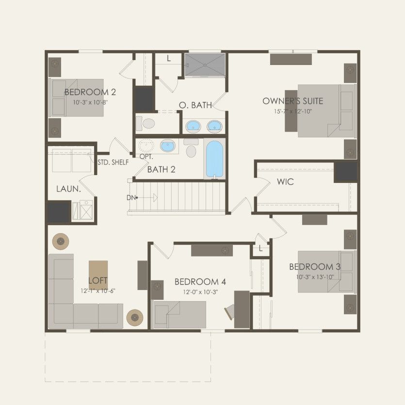 Second Floor 4 br / 2.5 ba