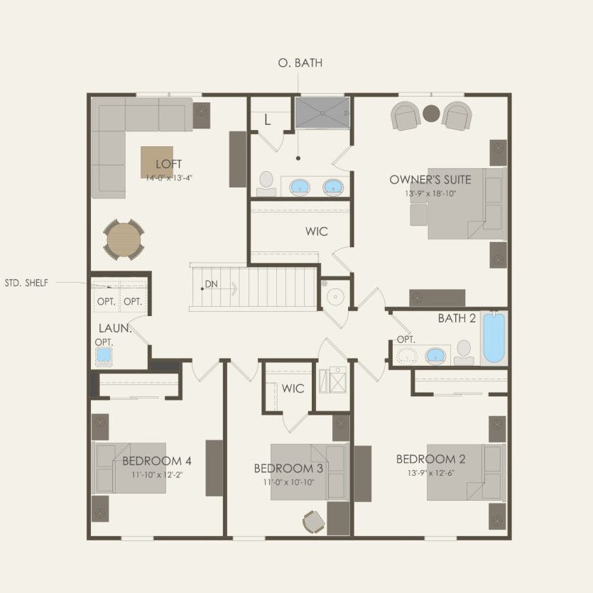 Second Floor 4 br / 2.5 ba