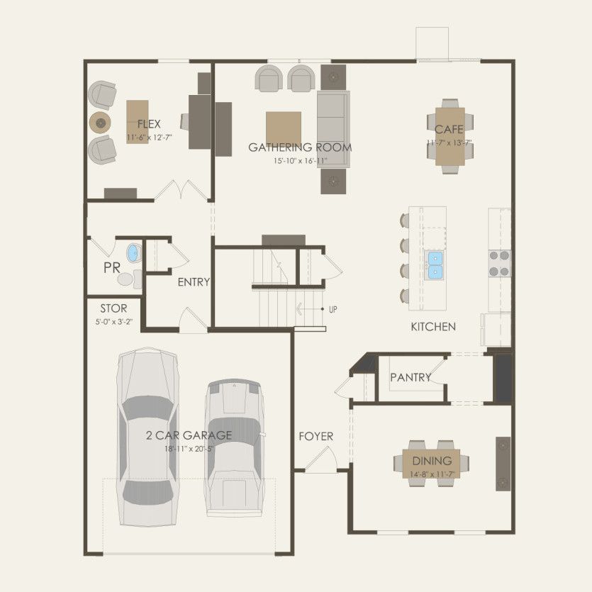 First Floor 4 br / 2.5 ba