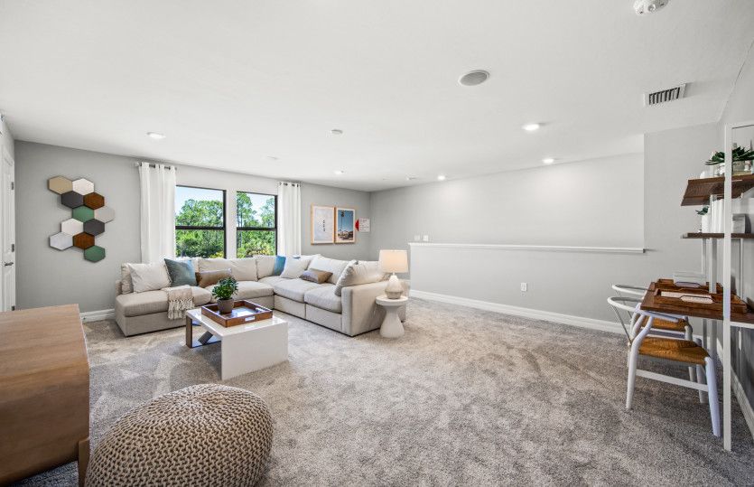 Make the loft space a play room or media center