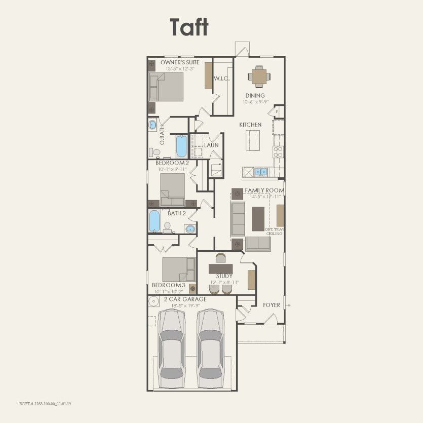 First Floor 3 br / 2 ba