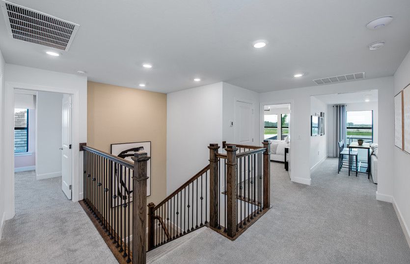 2nd floor with bedrooms and added gathering space