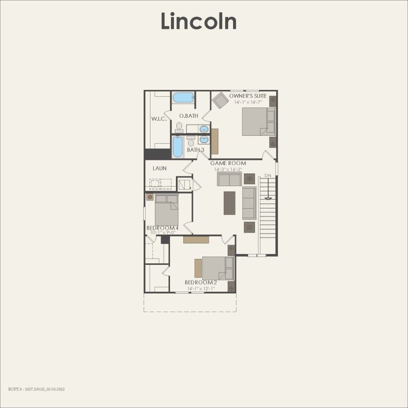 Second Floor 4 br / 3 ba