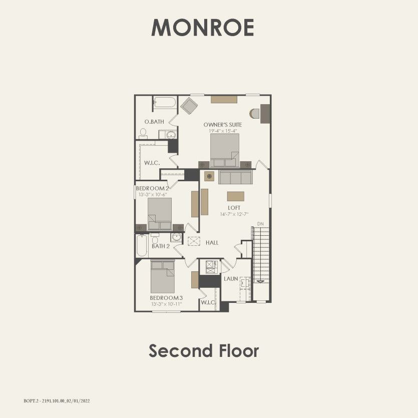 Second Floor 4 br / 3 ba