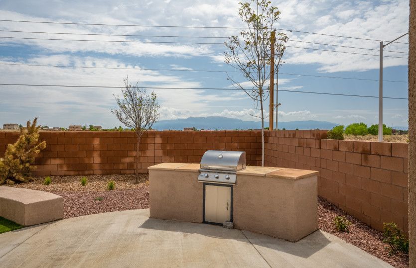 Outdoor entertaining is a breeze in the spacious Verbena backyard.