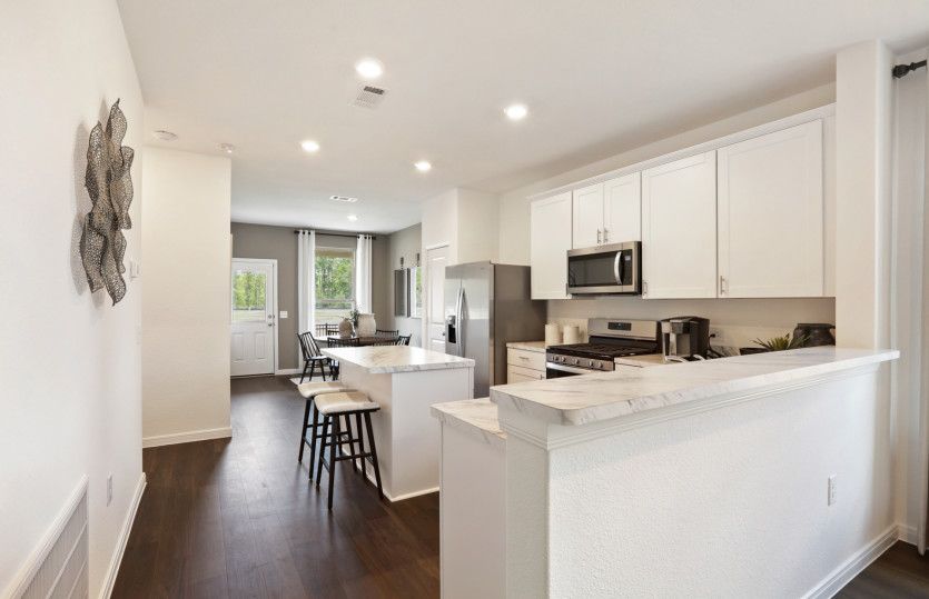 Raised Bar + Kitchen Island