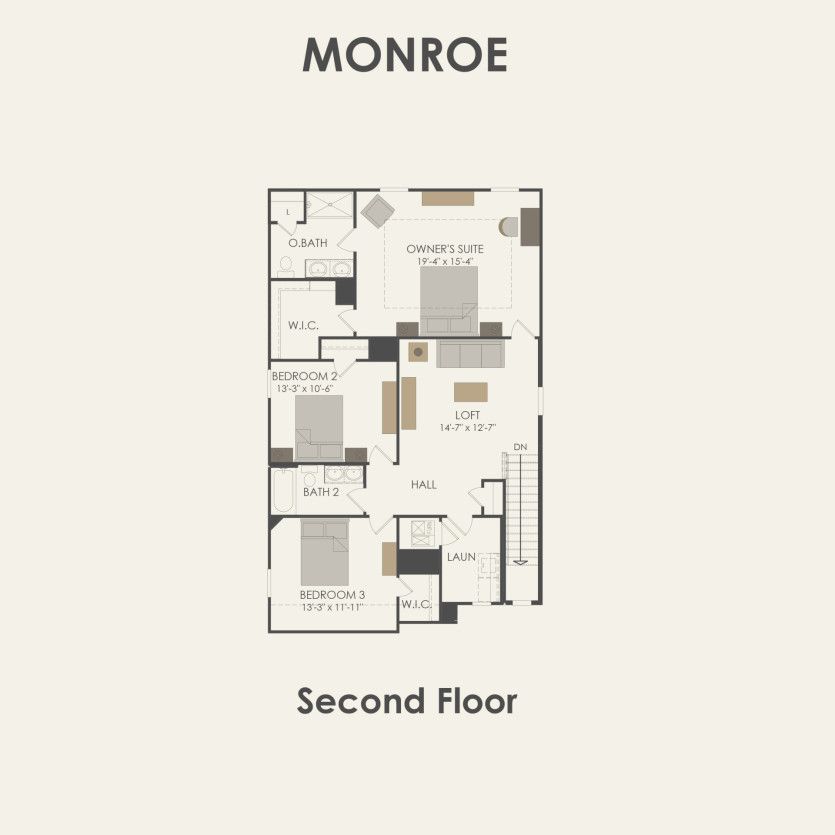 Second Floor 4 br / 3 ba