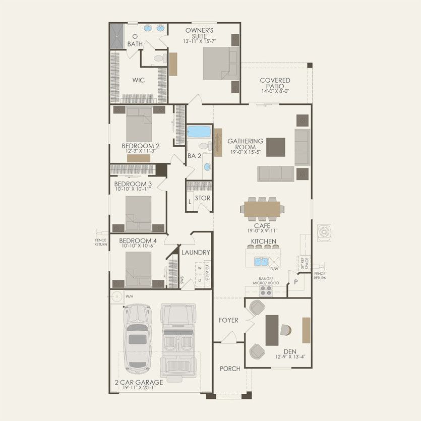 First Floor 4 br / 2 ba