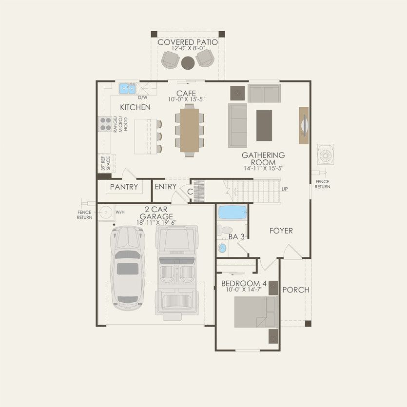 First Floor 4 br / 2 ba