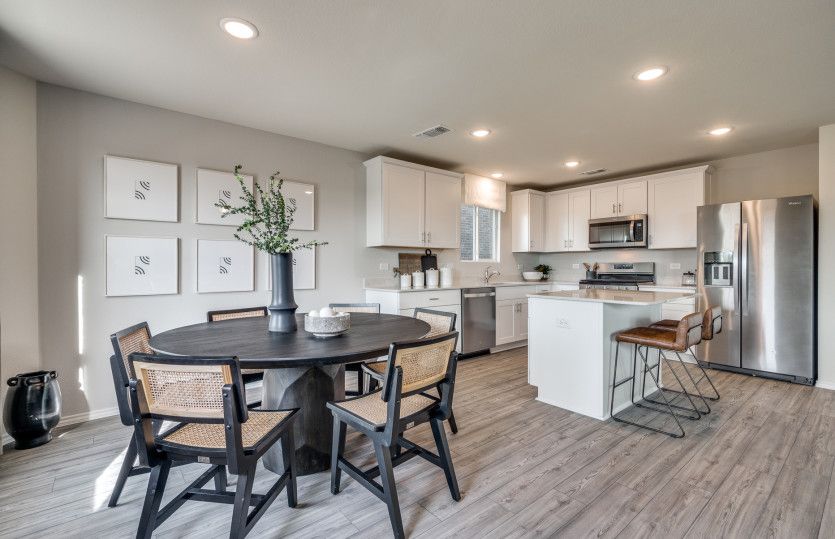 Dining and kitchen areas