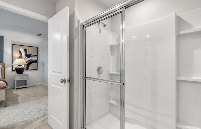 Owner's Bath Walk-In Glass Shower - Model Representation