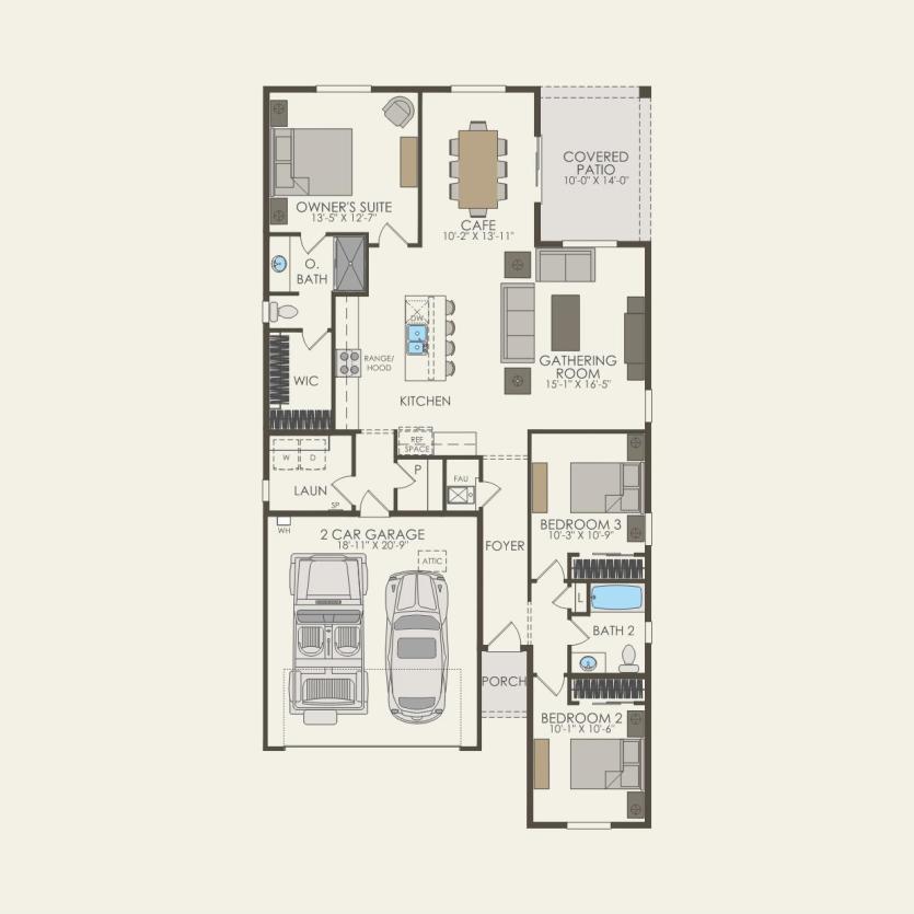First Floor 3 br / 2 ba