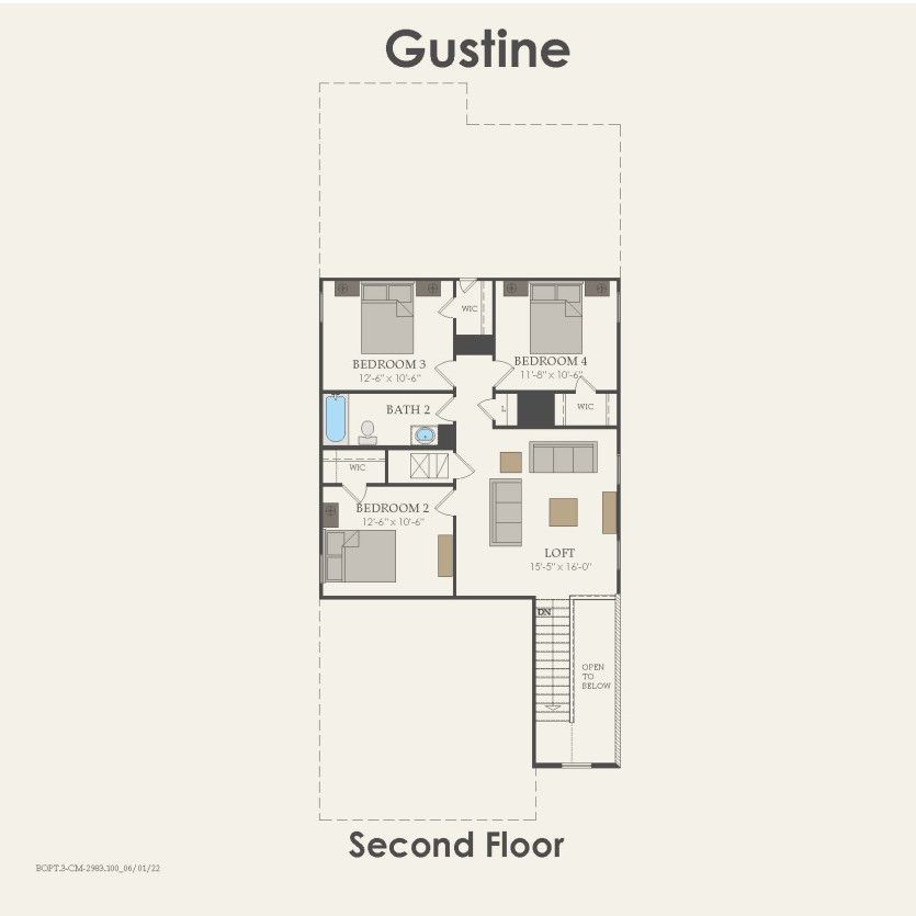 Second Floor 4 br / 2.5 ba
