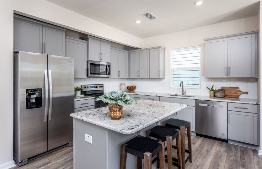 Large Kitchen Islands for Prep Space & Sink at Window is Ideal - Model Representation