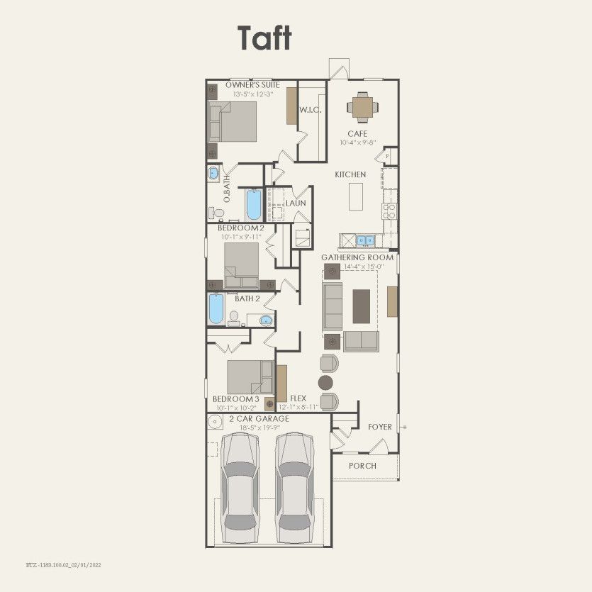First Floor 3 br / 2 ba