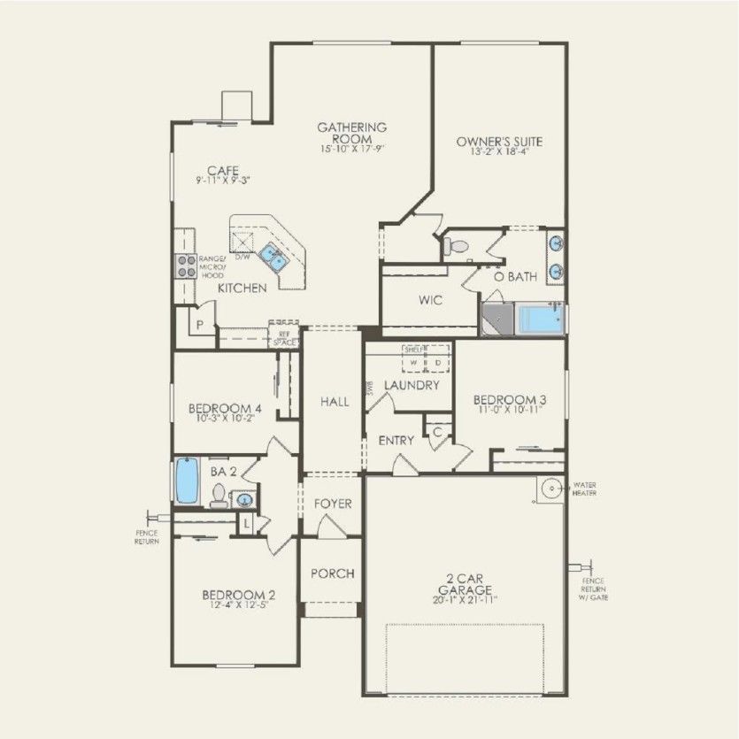 First Floor 4 br / 2 ba