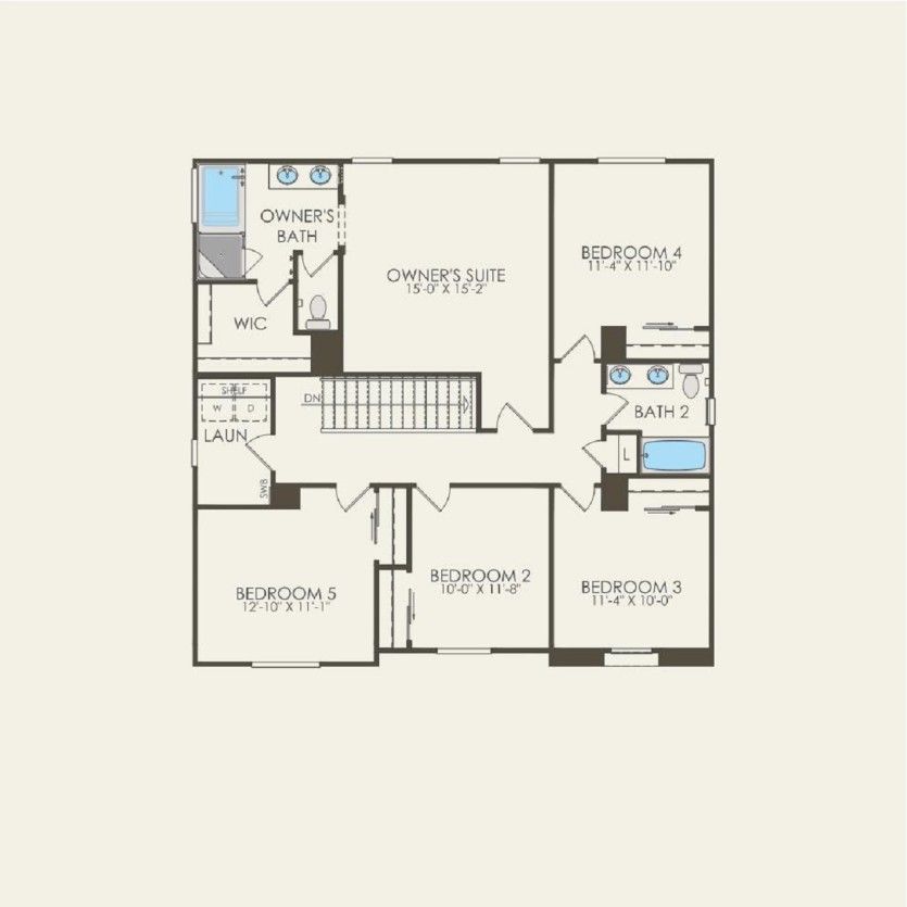 Second Floor 5 br / 2.5 ba