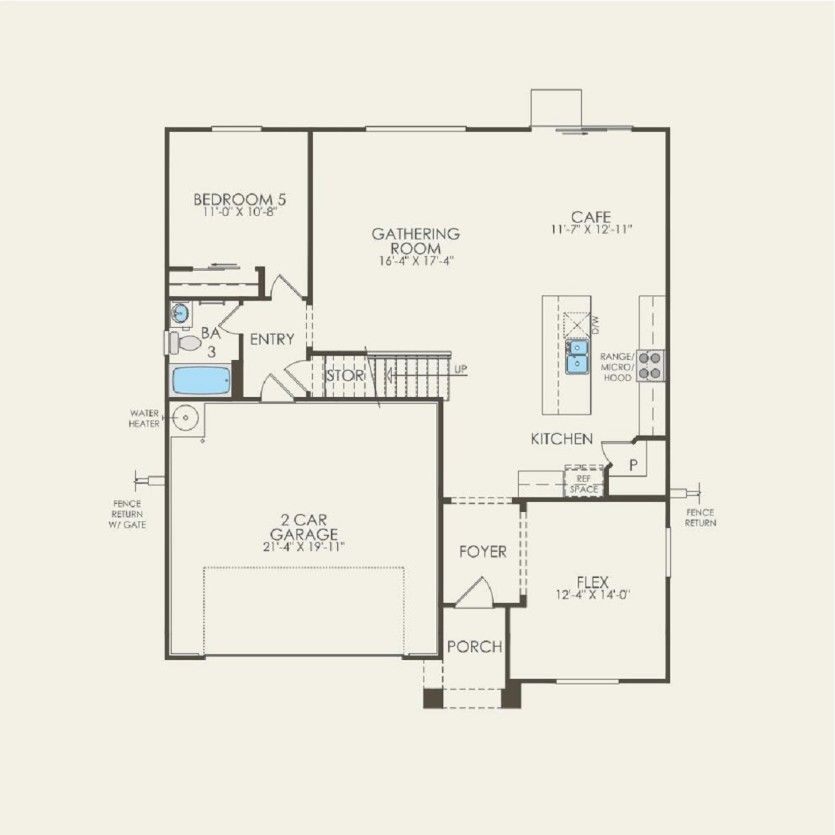 First Floor 5 br / 3 ba