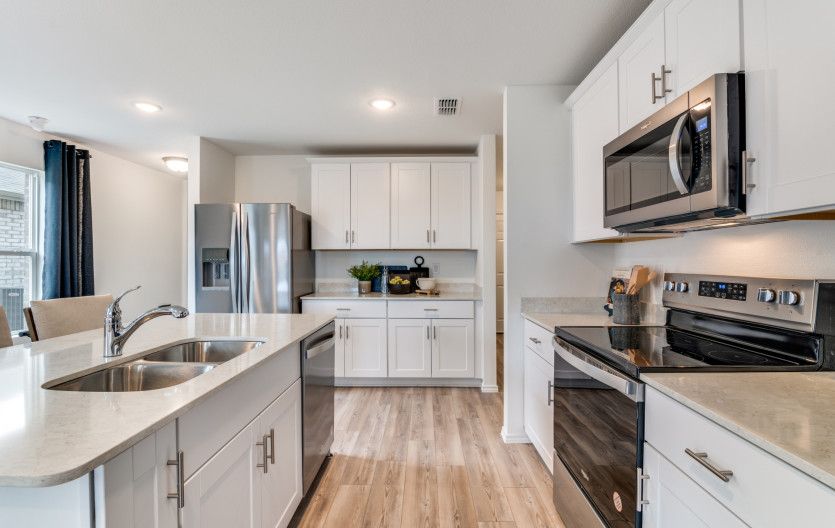 Abundant cabinet space in kitchen * model representation
