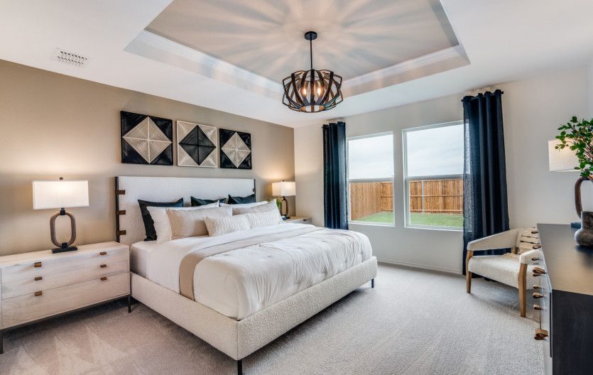 Spacious owner's suite with private bath * model representation