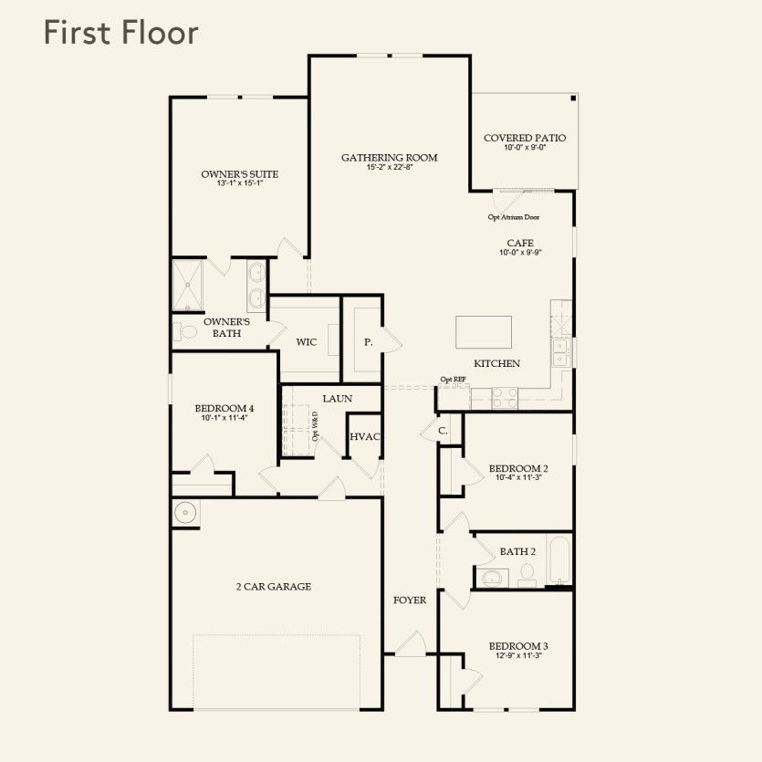 First Floor 4 br / 2 ba