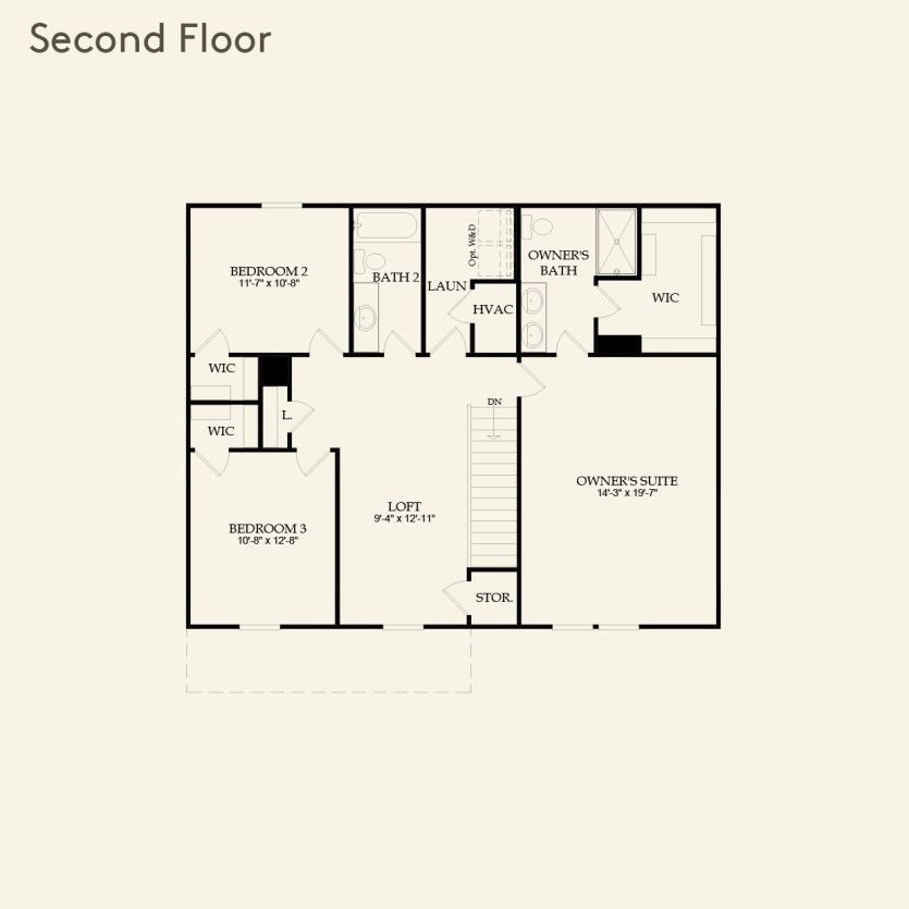 Second Floor 3 br / 2.5 ba