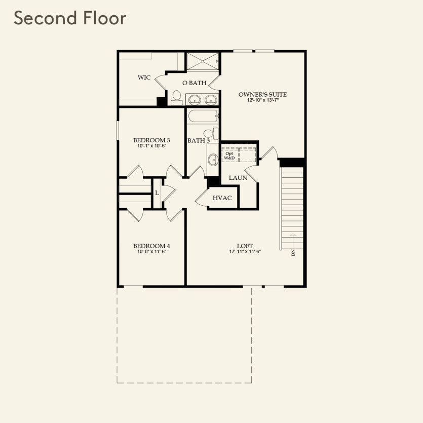 Second Floor 4 br / 3 ba