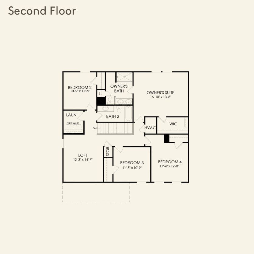 Second Floor 4 br / 2 ba