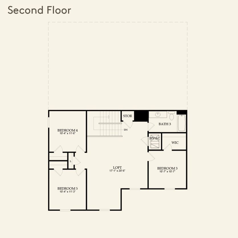 Second Floor 5 br / 3 ba