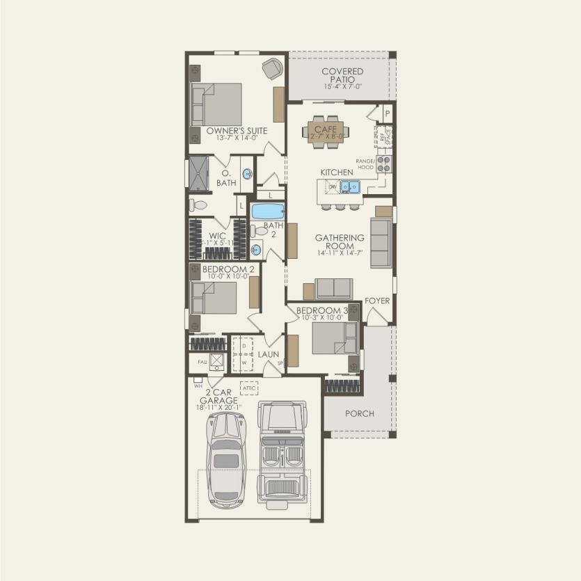First Floor 3 br / 2 ba